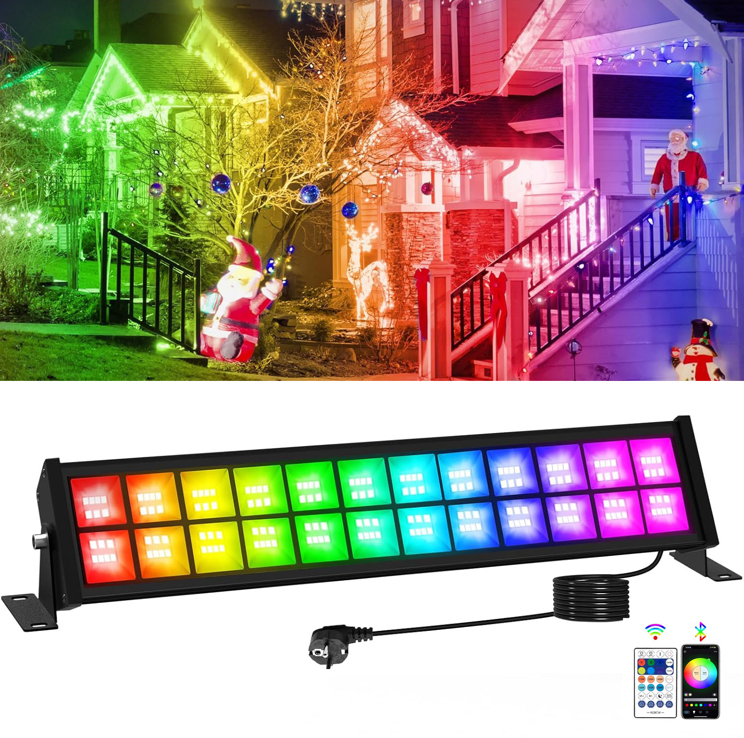 Outdoor Lighting Uk - Reflektor LED RGB 50/72W z pilotem,