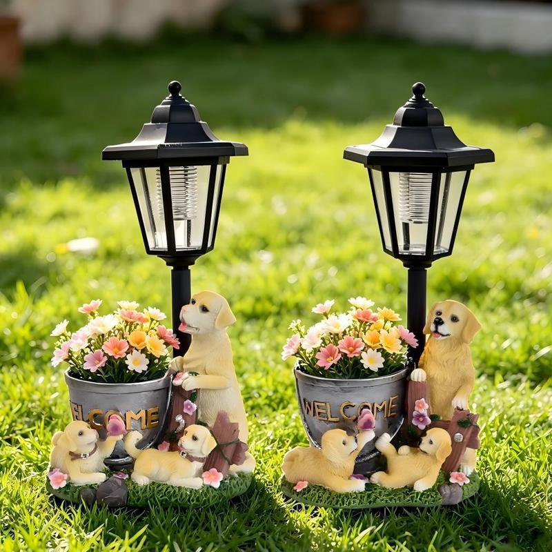Outdoor Lighting And Landscape - Figurka ogrodowa z motywem psa rasy