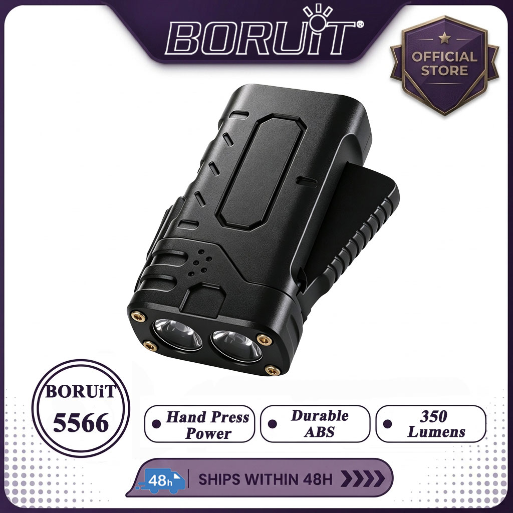 Outdoor Lighting Black - BORUIiT Ręczna latarka LED EDC z