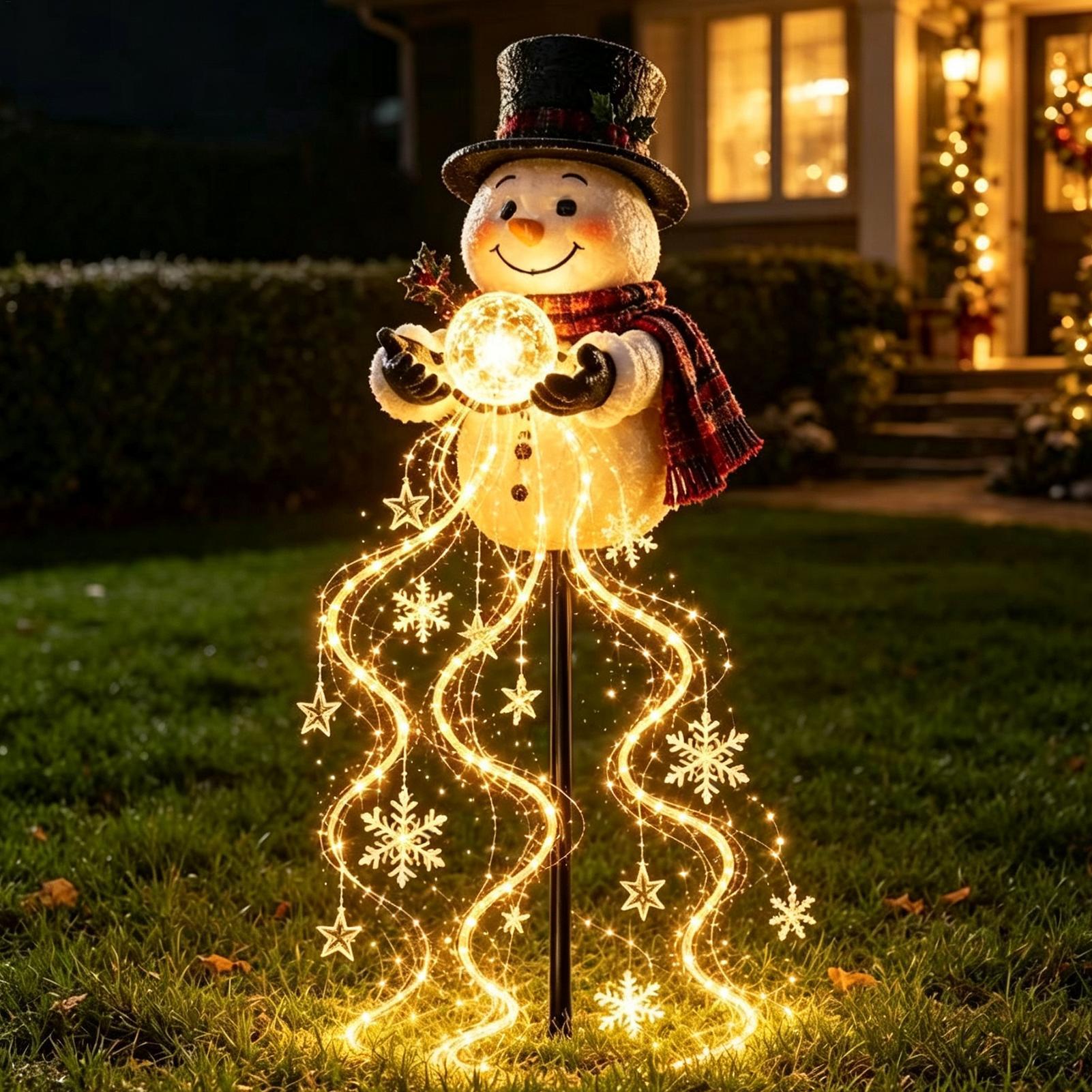 Outdoor Lighting Pathway - Świąteczne lampki świąteczne 60 cm, solarne