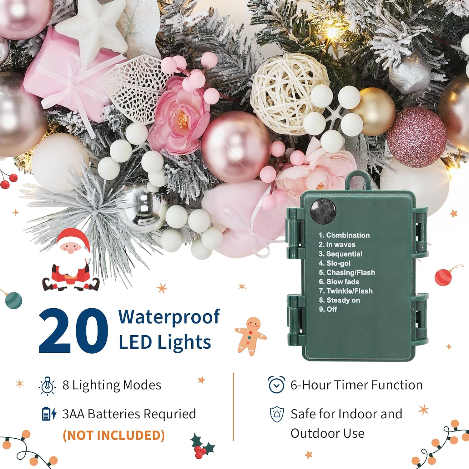 Garvee – świąteczny wieniec o  – Outdoor Lighting Effects recenzja i cena