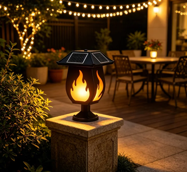 Solarny kolumnowy reflektor z  – Outdoor Lighting Waterproof recenzja i cena