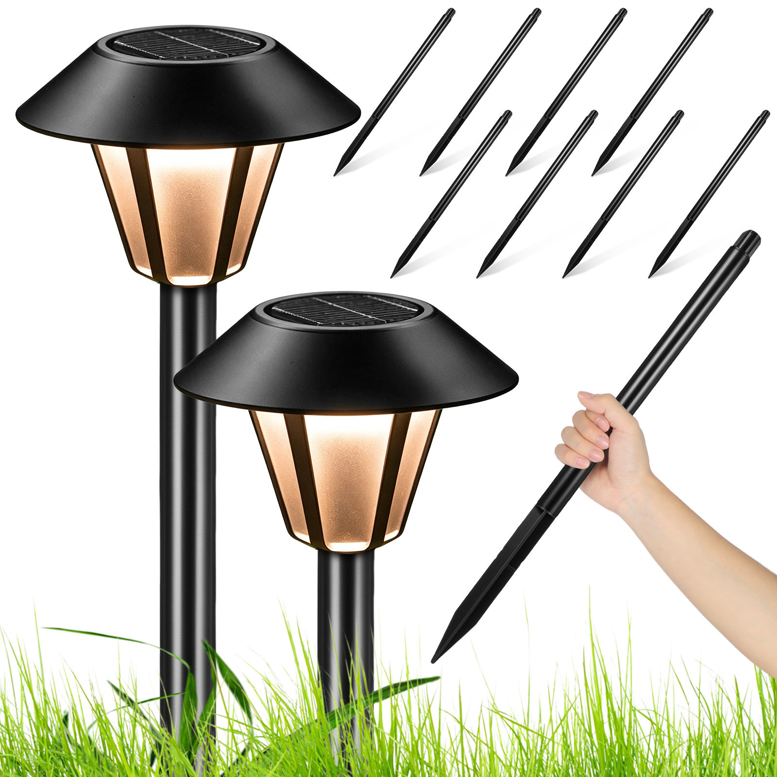 8 sztuk – plastikowe, zewnętrz – Outdoor Lighting Pathway recenzja i cena