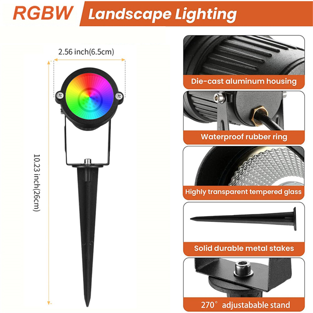 Oświetlenie krajobrazowe RGBW  – Outdoor Lighting Waterproof recenzja i cena