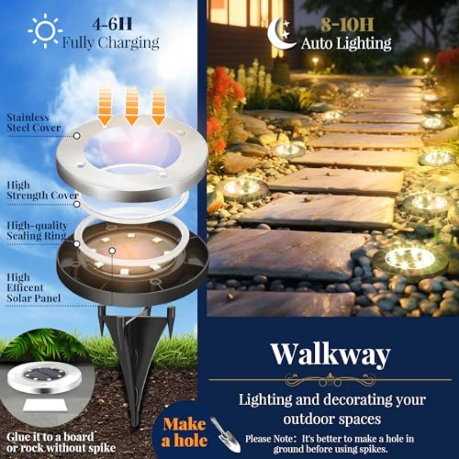 Solarne lampy gruntowe, solarn – Outdoor Lighting And Landscape recenzja i cena